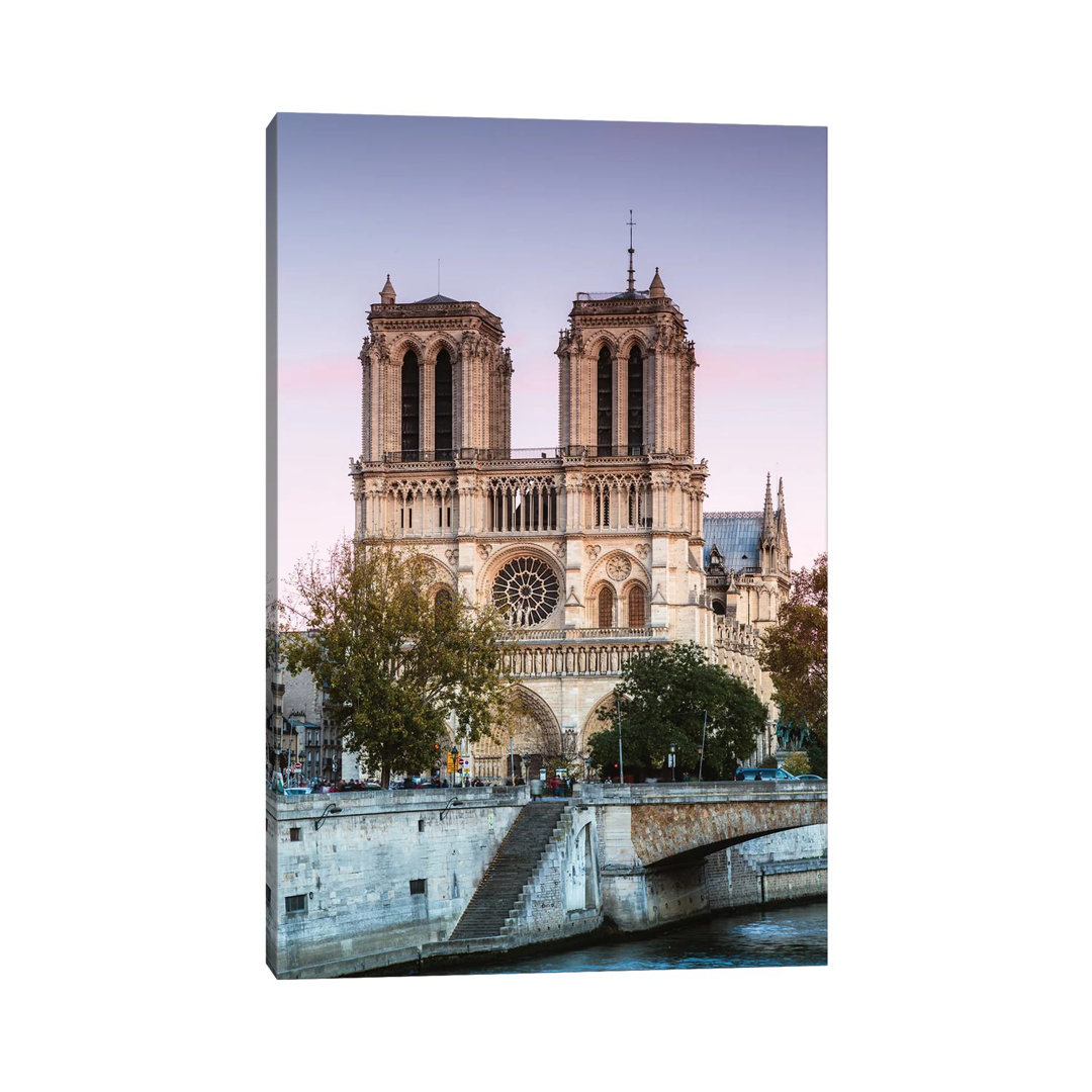Notre Dame Sunset I by Matteo Colombo - Wrapped Canvas Print