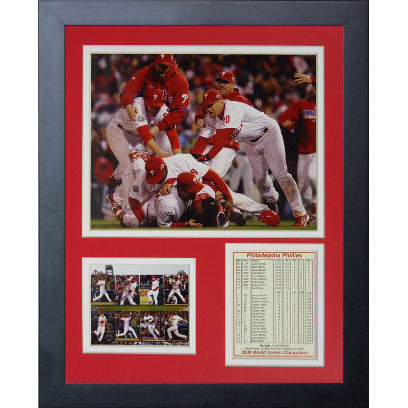 Souvenirs encadrée 2008 philadelphia phillies world series champions