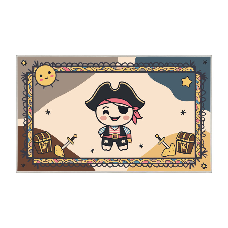 Tapis pour enfants Sunside Sails Pirates, Rectangulaire 2 pi x 3 pi