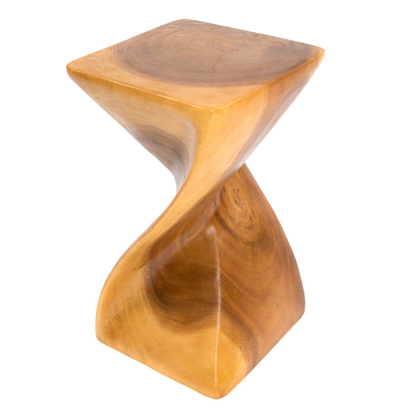 Solid Wood Accent Stool, Honey