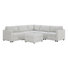 Canapé modulaire de rangement en L à assise en L 109,84 po Hymes avec coussin détachable, canapé modulaire avec repose-pieds