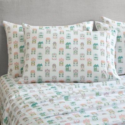 Lenox Printed 6-Piece Sheet Set, Soft & Cozy Bed Sheets, Stylish Prints, Easy Care, OEKO-TEX Certified, Scattered Spice Village, King