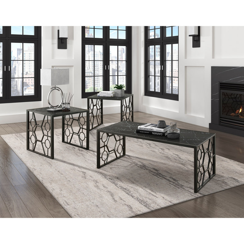 Ensemble de tables d'appoint 3 pièces Modern Modern