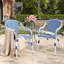 Chaises de patio confortables, ensemble de café moderne en rotin d'aluminium