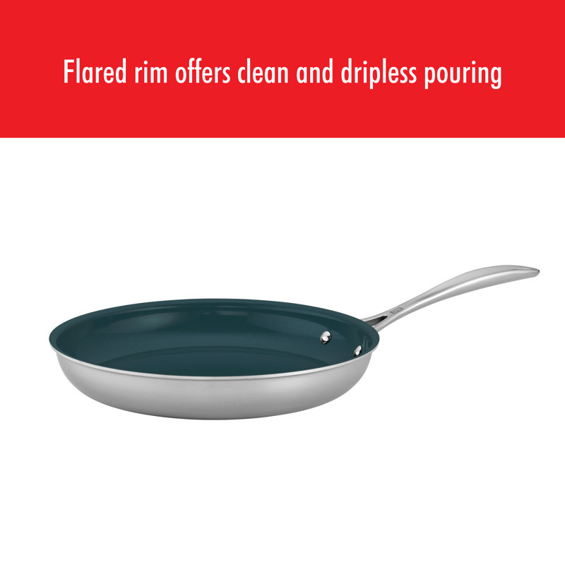 ZWILLING J.A. Henckels Clad CFX Non Stick Stainless Steel Frying Pan, 10"