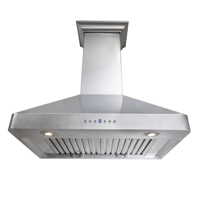 30" KF 400 CFM Convertible Wall Mount Range Hood, 30", Satin Stainless Steel