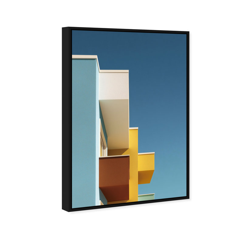 Orthogonal Sky View Architecture Canvas Print by Oliver Gal, Black Frame, 10 x 15, 31"H x 46"W, Black Floater Frame