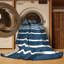 Machine Washable Horizontal Stripes Grey Area Rug-610461550