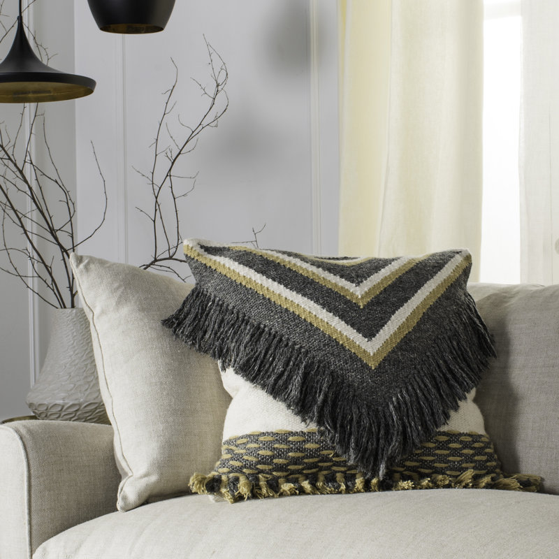 Tassels Wool Throw Pillow
