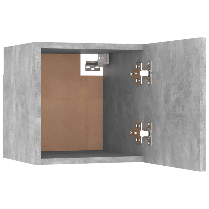 Drayden 30.5 cm W Bedside Table, Concrete Grey, Individual