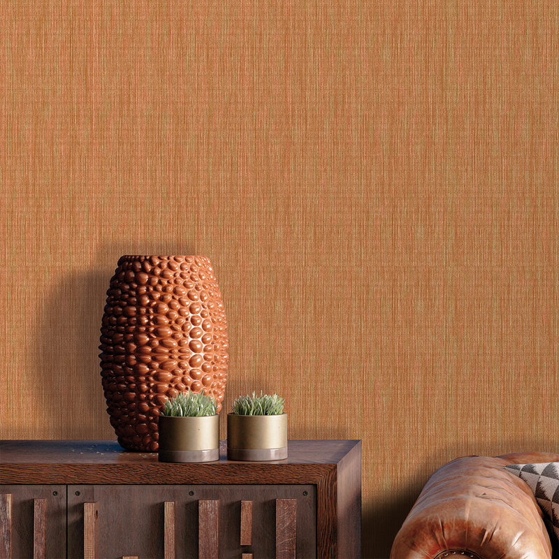 Papier peint Rafia, Orange