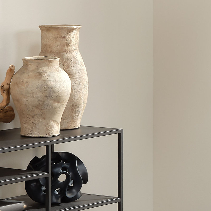 Handcrafted Hazelnut Ceramic Decorative Table Vase