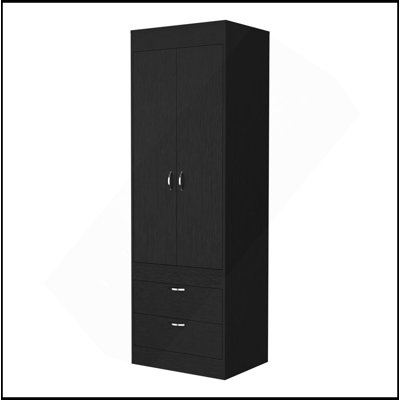 Armoire Alabama, une grande armoire, deux tiroirs