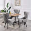 Bootle 4 Person Dining set - a Rectangular Wooden Dining Table with Metal Legs and a Set of 4 Quilted Velvet Dining Chairs for Dining Room - Modern Dining Table Set-872602530-872602532-872602531