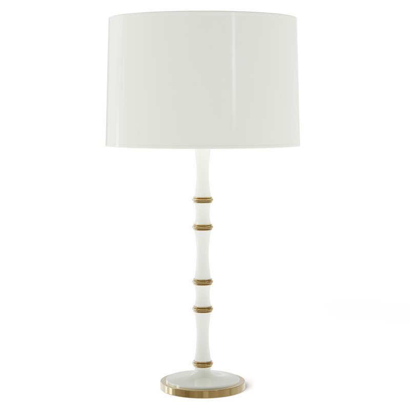 Kane Table Lamp, Modern Brass, Celadon, Rose Water