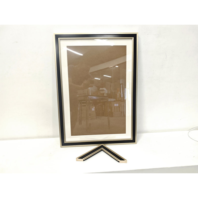 Cadre 20 po x 28 po en bois massif - Cadre d'art sur toile remplaçable avec verre organique, élégante décoration murale encadrée pour le salon et la chambre à coucher