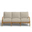 Haley Teak Patio Sofa with Cushions-38579417-38579408-70063484