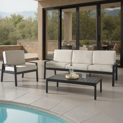 Mittal 3 Piece Outdoor Conversation Set