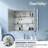 Deervalley LED Bathroom Mirror With Stepless Dimmable Wall Mirrors With Anti-Fog, Dimmer, Bluetooth Speaker, Double Doors,Memory Vanity Mirror With 3 Color Modes-101023487