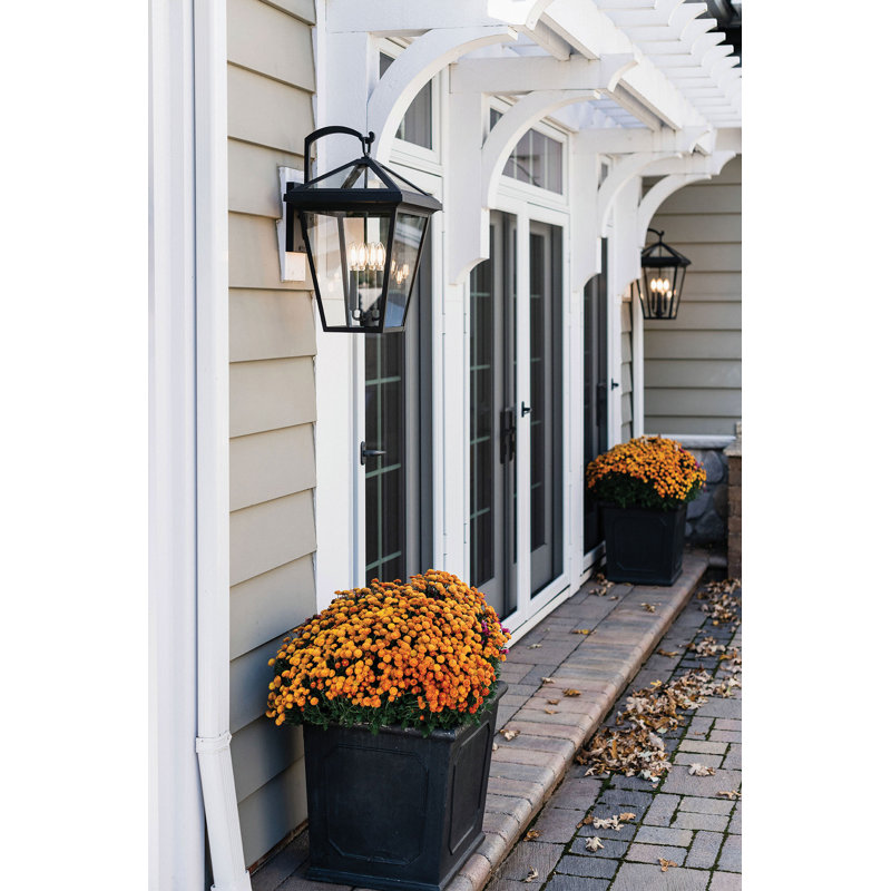 Alford Place 4-Light Outdoor Wall Lantern, Museum Black