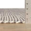 Tapis tissé à la main à rayures mélangées noir / ivoire-1426553911