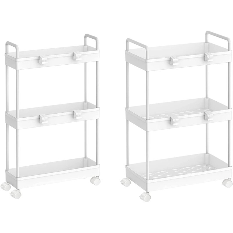 Ensemble de 2 chariots de cuisine avec rangement