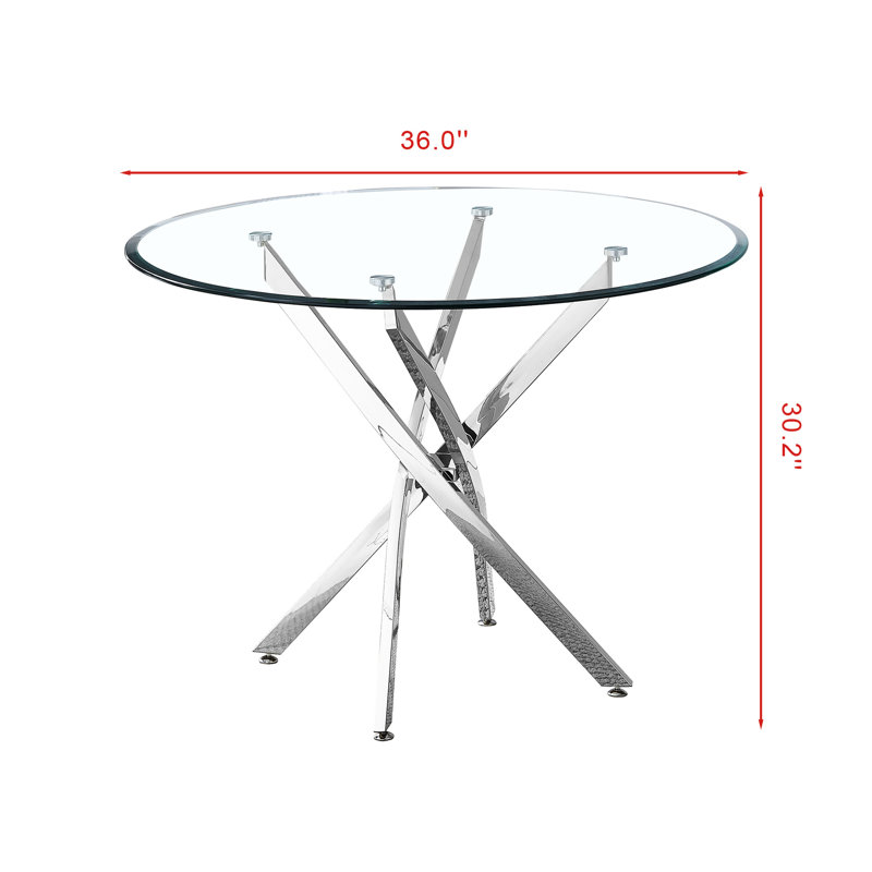 Table de salle à manger Modern Modern, Argent