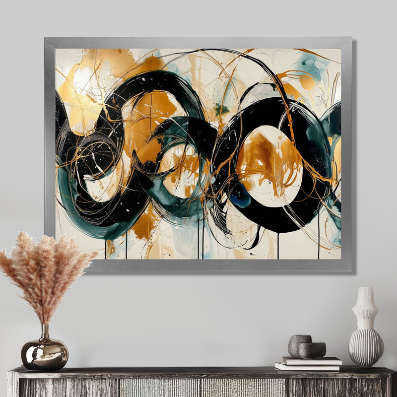 Odier - Abstract Large Wall Decor, H 24 po x l 32 po, Wrapped Canvas, Ne s’applique pas