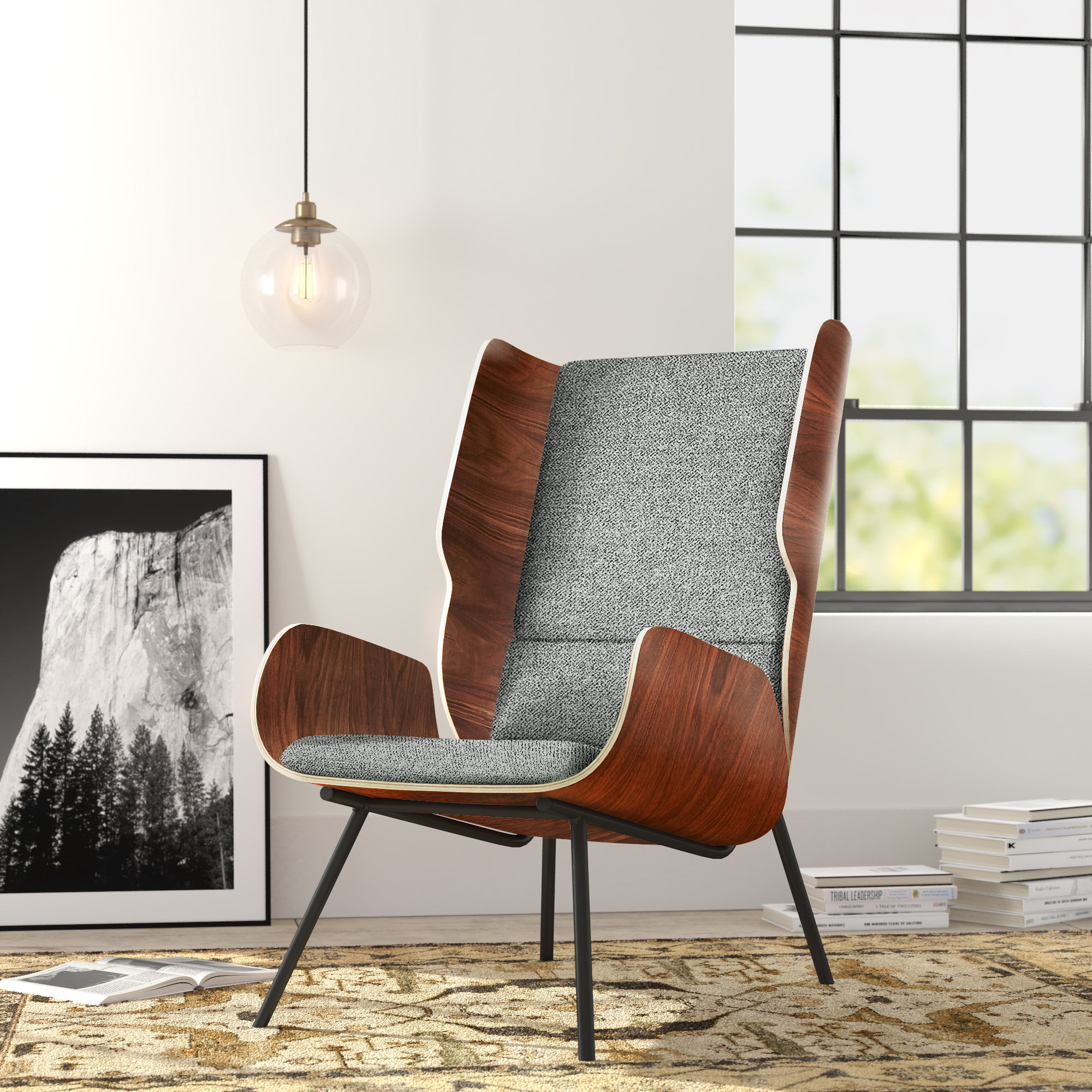 Elk Chair, Andorra Pewter Performance Basketweave, White