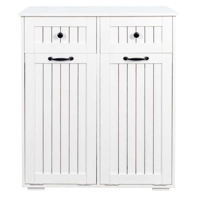 Bookcase With Three Pulled Out Doors Shelving Cabinet,3 Tier Floor Standing Bookcase,Slide Out Storage Bookcase File Cabinet,Office Bedroom Living Room Hidden Storage Cabinet With Wheels