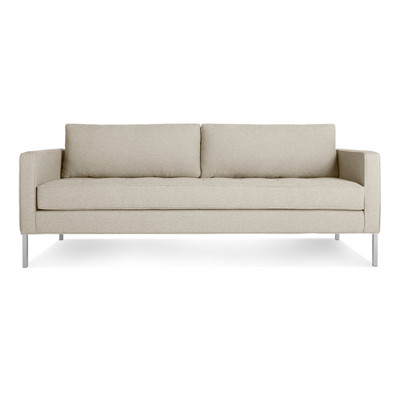 Paramount Sofa, Sanford Ceramic Crossweave, Stainless Steel, 32" H x 95" W x 34" D