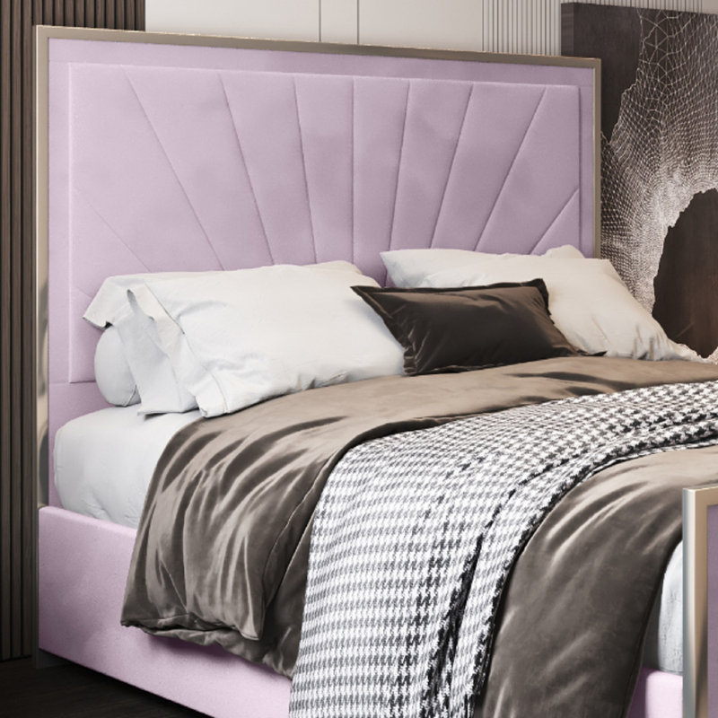 Anterrius Upholstered Bed, Single (3'), Pink