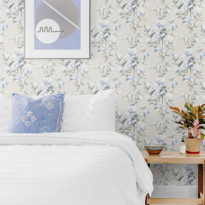 Magnolia Trail Floral Peel And Stick Wallpaper