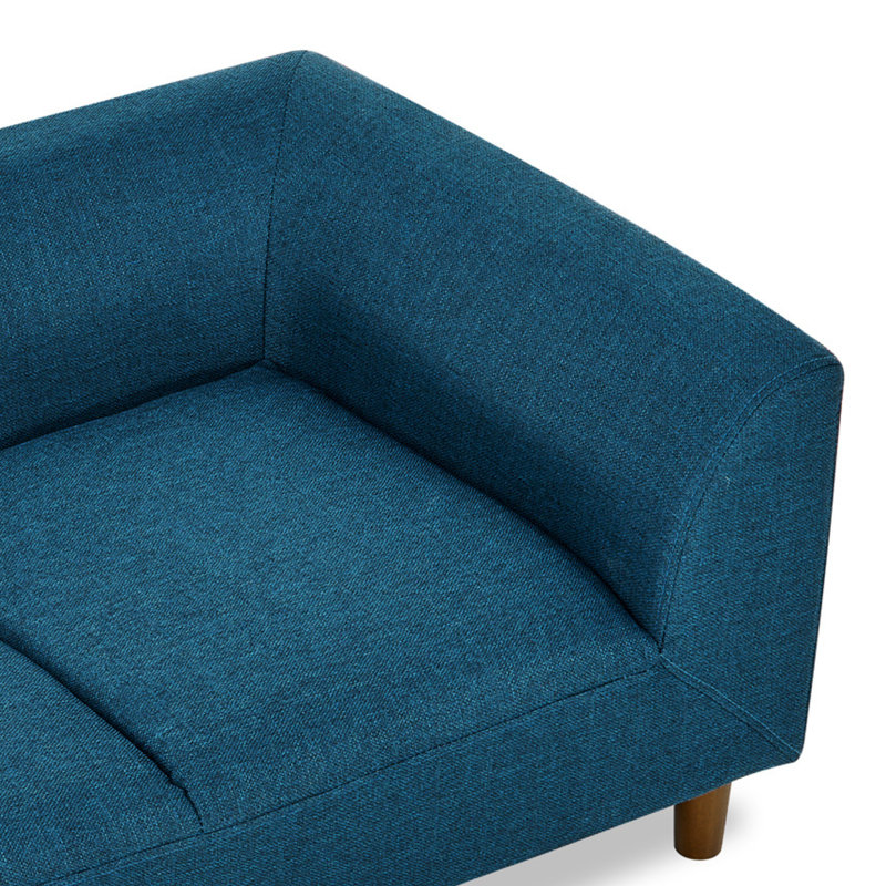 Lit pour chien rectangulaire pour chien, canapé confortable pour chien, Bleu