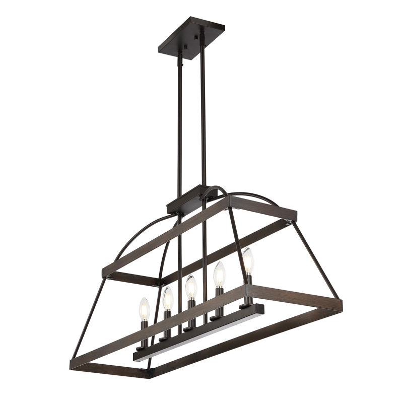 5 - Light Dimmable Modern Linear Chandelier
