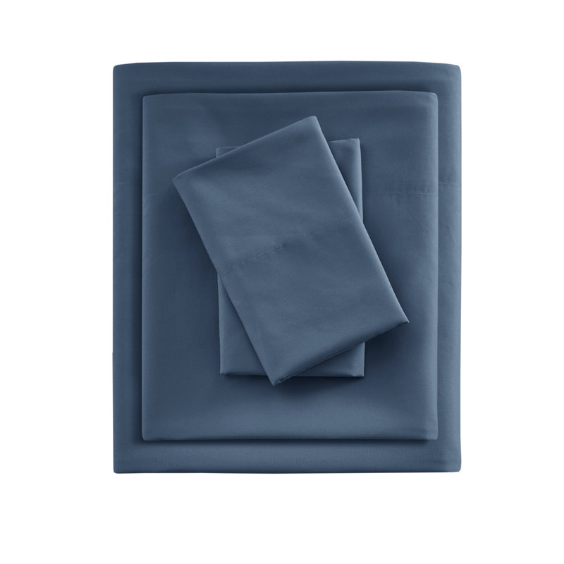 Smart All Season Microfiber Sheet Set, California King, Aqua