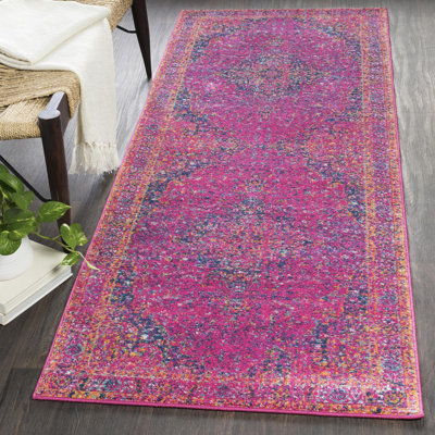 Hillsby Machine Woven Garnet/Navy Area Rug