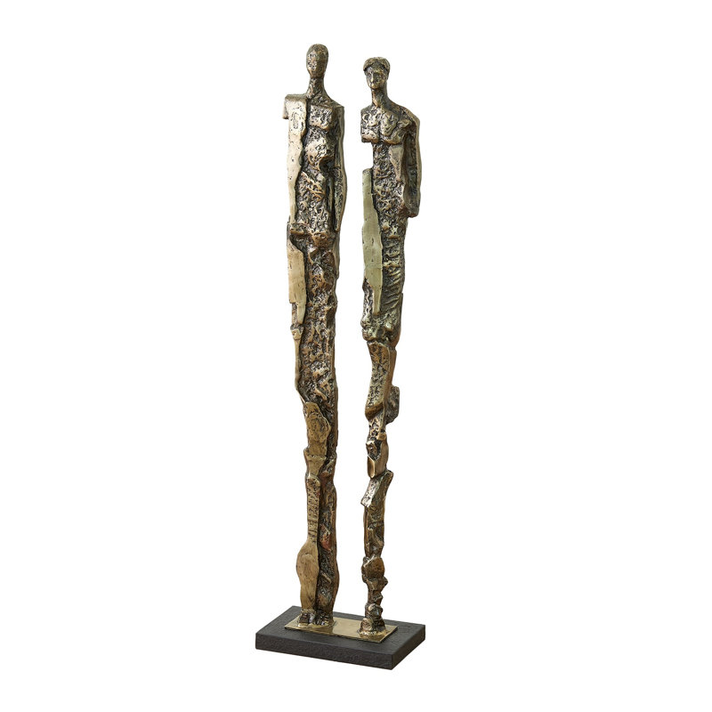 Abstract Couple Sculpture-Brass