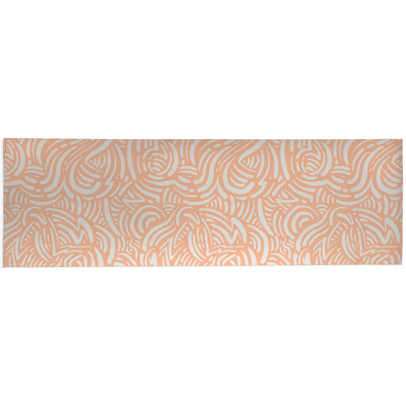 Cozy Swirl Non-Slip Outdoor Rug, Runner 2'6" x 8'