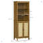 Bibliothèque avec armoire et tablettes ouvertes, bibliothèque haute