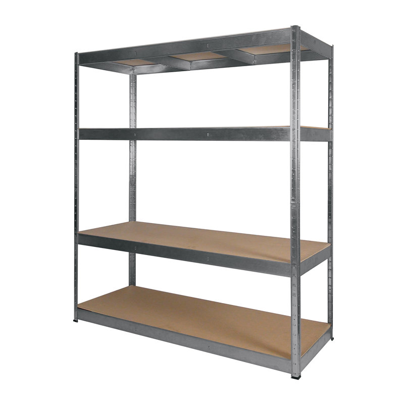 Larue Metal Shelving Unit, Dark Silver, 180cm H x 160cm W x 60cm D