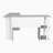 Aureliana L-Shaped Metal Base Writing Desk