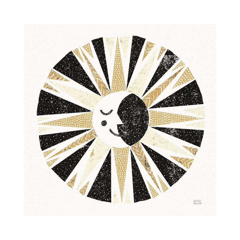 Moonshine Black Gold Sq by Michael Mullan - Wrapped Canvas Print, 45.72 cm H x 45.72 cm W x 3.175 cm D