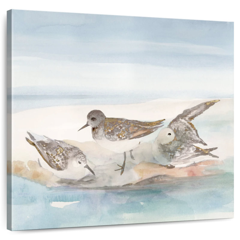 Crowle Beachside Birds II, H 33 po x l 33 po