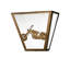 Motorcycle Glass and Copper 2 - Light Flush Mounted Sconce