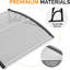 ZACOO 120cm W x 80cm D Polycarbonate Cover Retractable Patio Awning-129508198