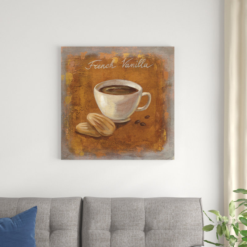 «Coffee Time II» par Silvia Vassileva, peinture sur toile tendue, H 30 po x l 30 po