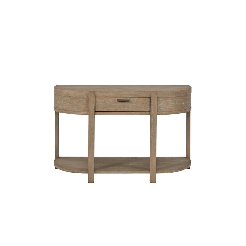 Console courbée 1 tiroir Antonio - Caramel, H 30,25 po x l 48,5 po x P 21 po 