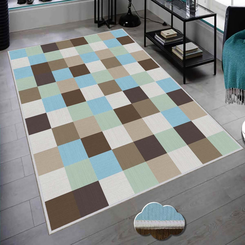 Premium Hall Carpet (3.3 x 9.8 ft), 100% Polyester, 8 mm Pile Height | Antibacterial, Non-Slip PVC Dot Underside, 650 gr/m² | Machine Washable, 3D Digital Printing | Ideal for Living Room & Entryways, Durable & Stylish Design