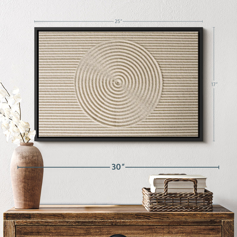 " Zen Circles In The Sand ", 17" H x 25" W